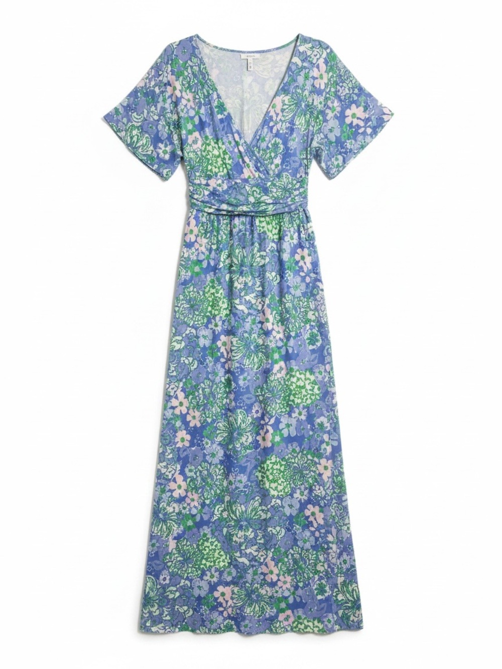 Lilly Pulitzer Parigi Maxi Dress Womens Small Blue Floral NWT Plumes In Bloom - Picture 5 of 10